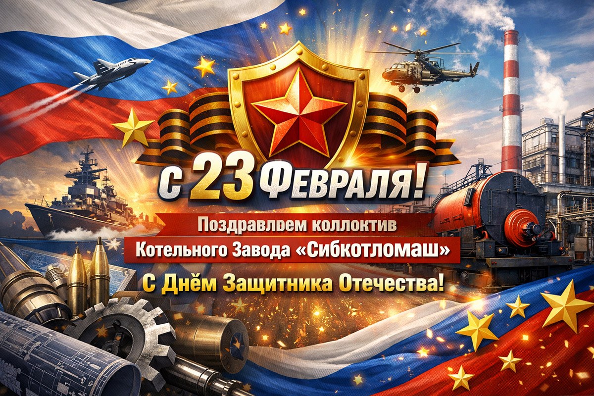Котельный завод «Сибкотломаш» поздравляет коллектив с Днём защитника Отечества